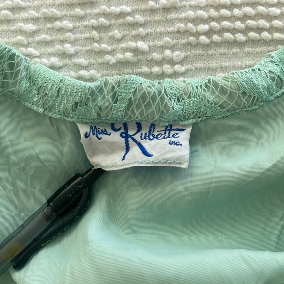 Vintage 70s green lace dress by Miss Rubette - Picture 6 of 6